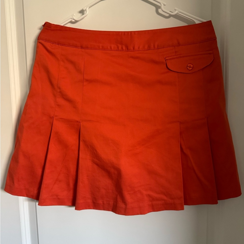 Lady Hagen Orange Pleated Golf Skort, Sz 8